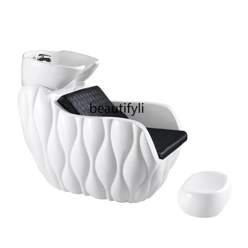 

A176 YY High-End Salon Shampoo Chair Hair Salon Hair Saloon Dedicated Lying Half Small Simple Deep Basin