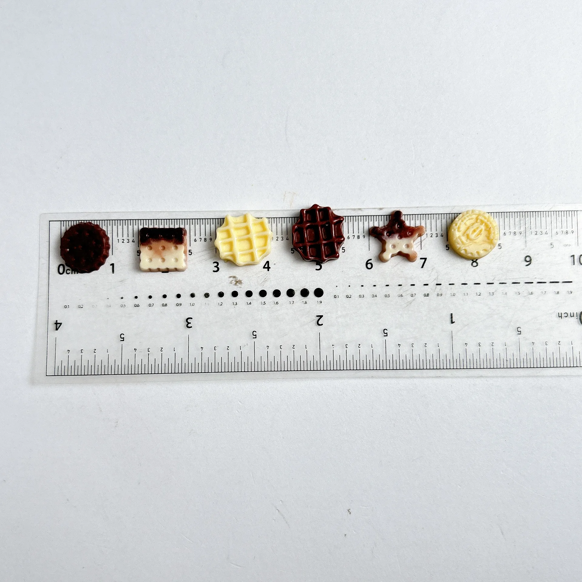 30PCS Mixed 3D Acrylic Chocolates Cookie Nail Art Biscuit Charms Kawaii Accessories Parts For Nails Decoration Supplies Material