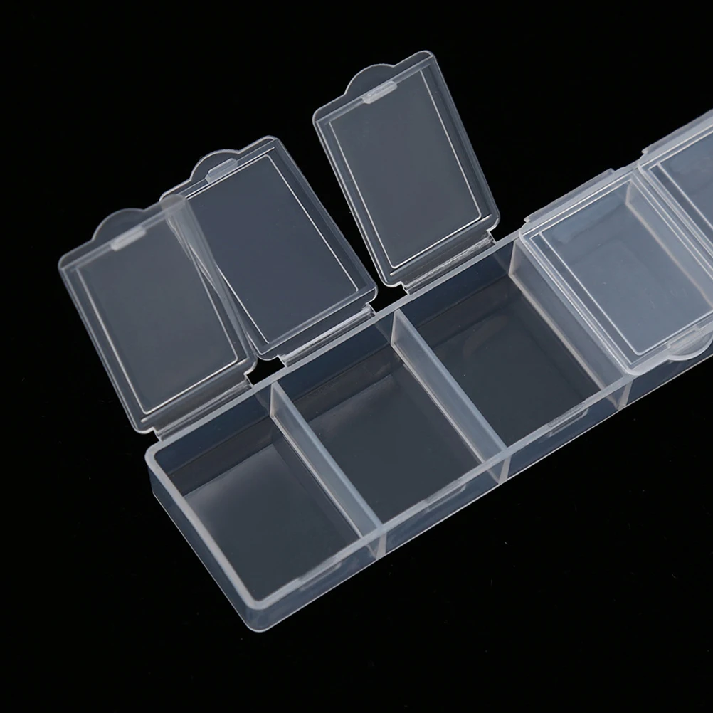 

3 Pcs Transparent Plastic Boxes Clear Display Jewelry ganizer Storage Containers Small Accessories Section Dividers Bead Case