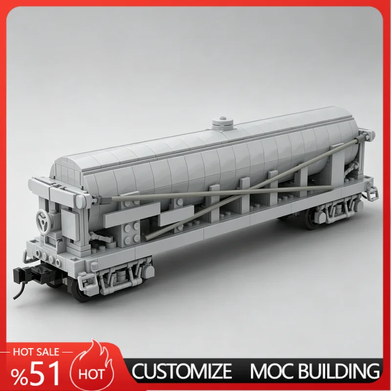

882 PCS Vinegar Tank Car Train Wagon Building Blocks MOC Model DIY Assembly Toy Educational Collection Birthday Gifts For funs