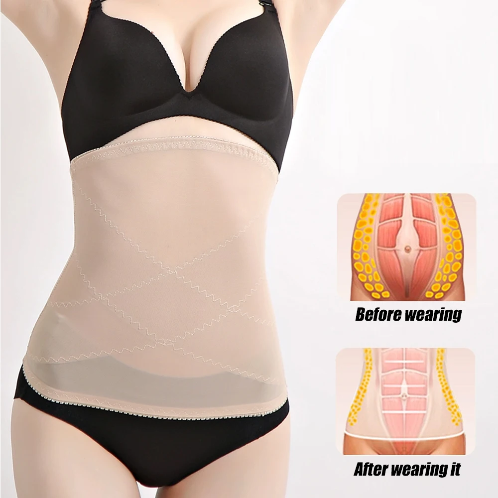 1Pcs Women Waist Trainer Shapewear Postpartum Recovery Belt Tummy Control Slimming Body Shaper Underbust Corset