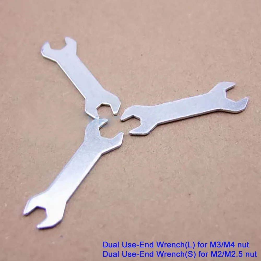 5Pcs 4-6.9mm Thin Wrench Double Head Open End Ultra-thin Dual Use-End Small Wrench for M2/M2.5 Nut M3/M4 Nut Hardware Hand Tools