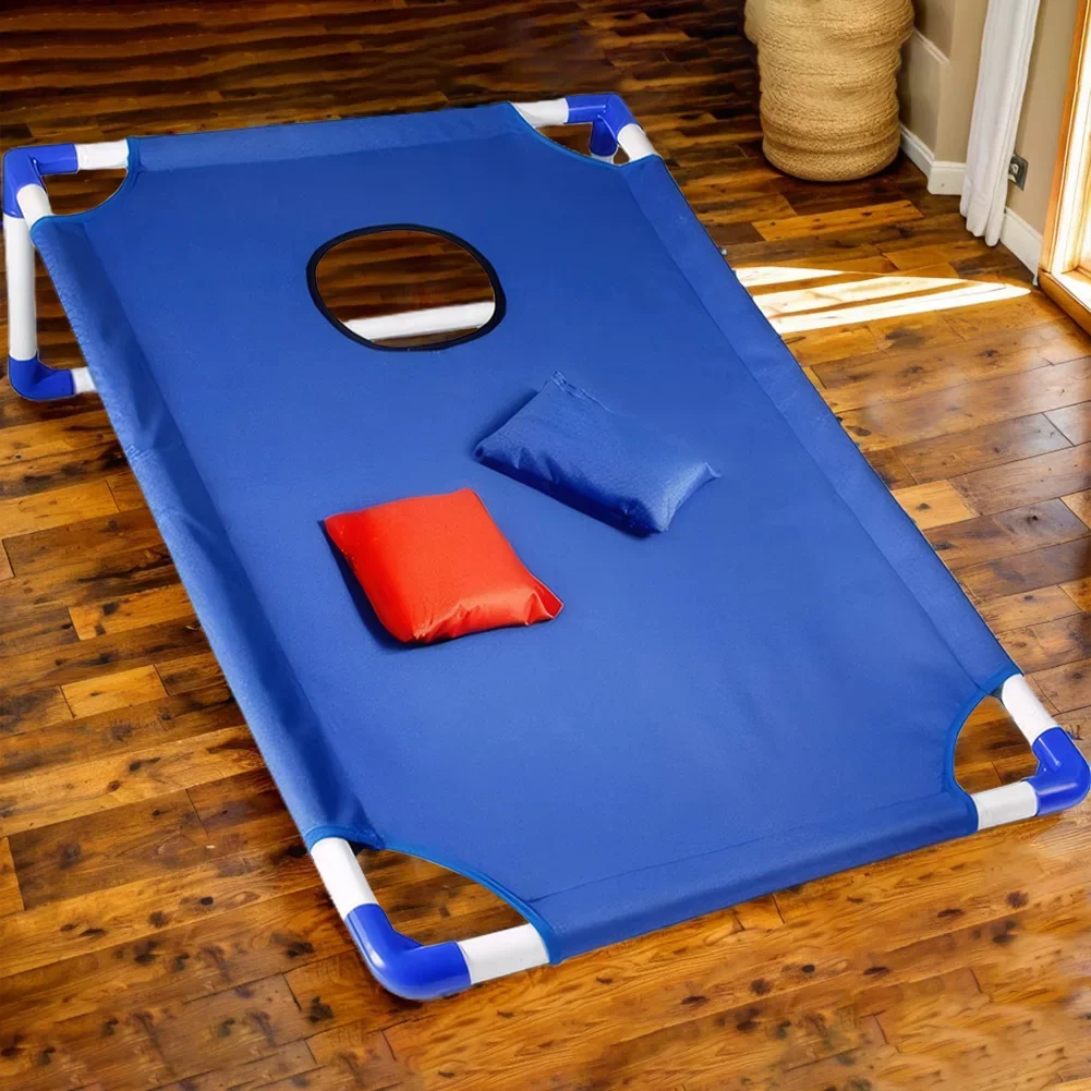 Conjunto de tabuleiro cornhole portátil com 6 sacos, jogo de arremesso ao ar livre para crianças e adultos, família, quintal ao ar livre, jogo de arremesso esportivo