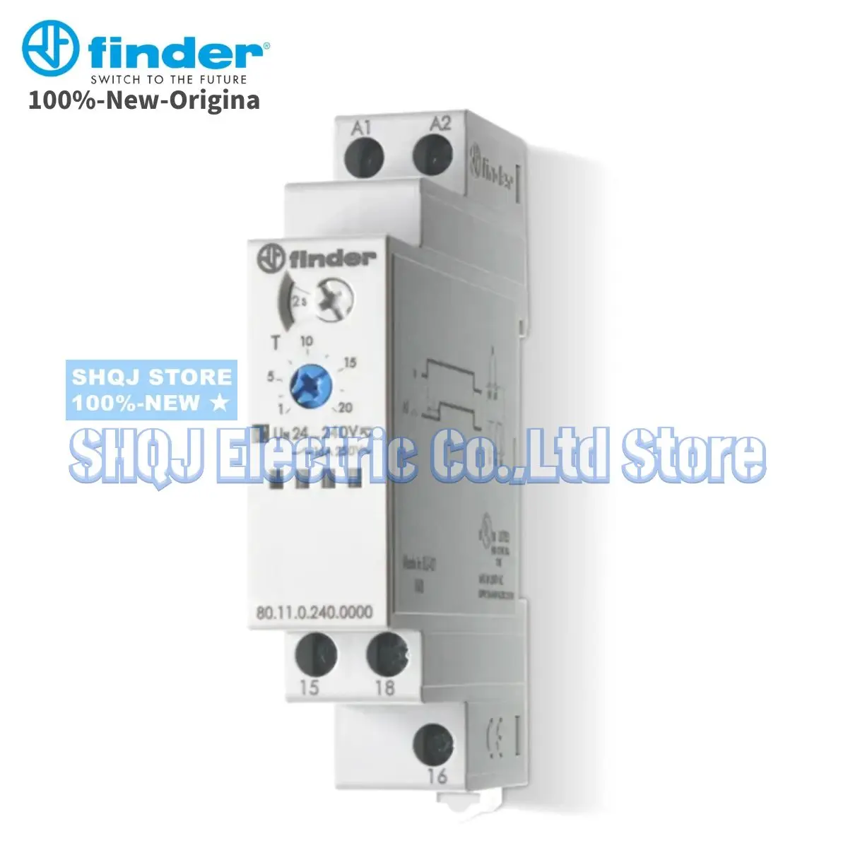 Imagem -04 - Finder-temporizador Modular Relé 100 Novo 12240v ac dc