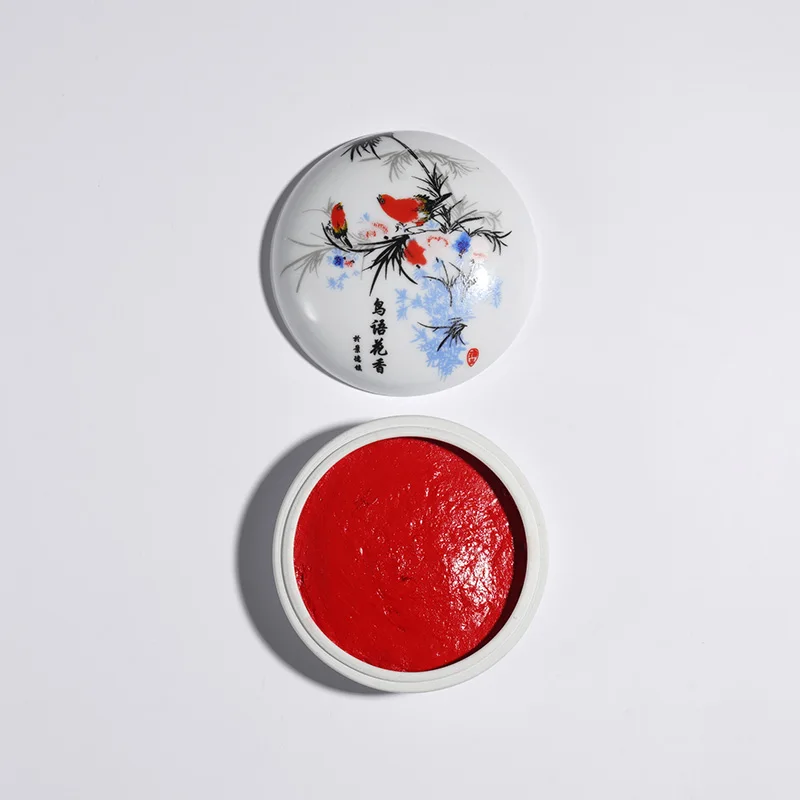 Pasta de sellado de cinabrio tradicional chino de alta calidad para caligrafía y pintura - 60 g