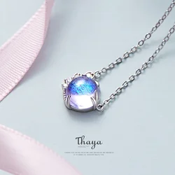 Thaya Women Crystal Jewelry Bohemia Original Design Provence Colorful Choker S925 Silver Pendant Necklace for Women Fine Jewelry