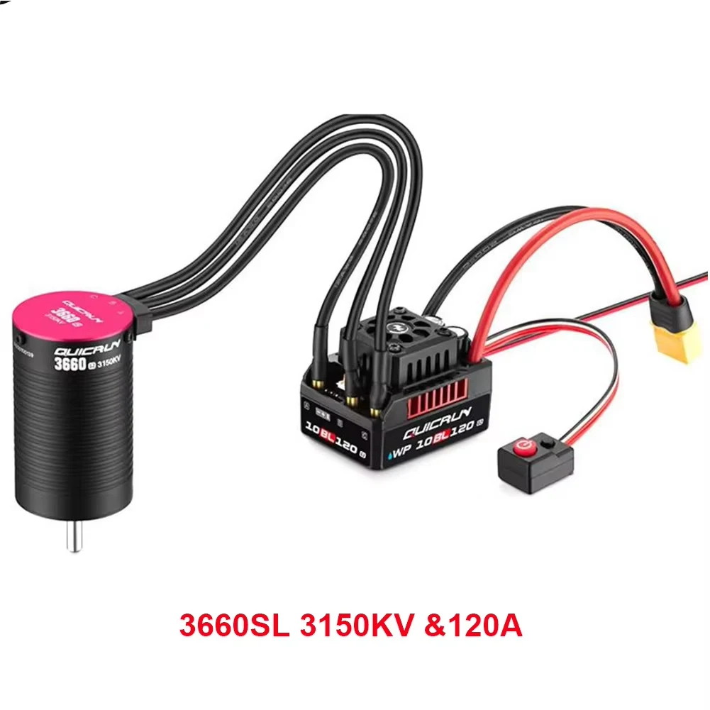 Hobbywing Quirun Wp 10bl120 G2 120a Waterdichte Sensorloze Borstelloze Esc Snelheidsregelaar 3652 3660 G2 Motor Voor 1/10 Rc Auto 'S