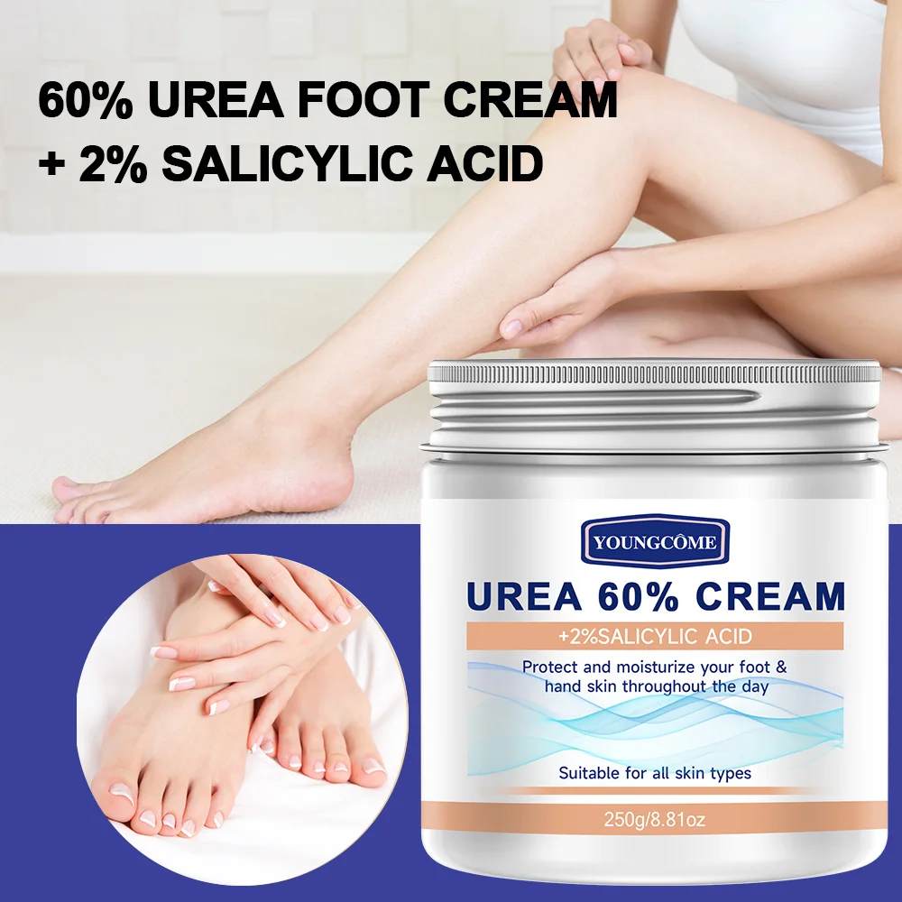 60% urea cream+2% salicylic acid moisturizing foot care cream can moisturize your FOOT,improving dryness and roughness