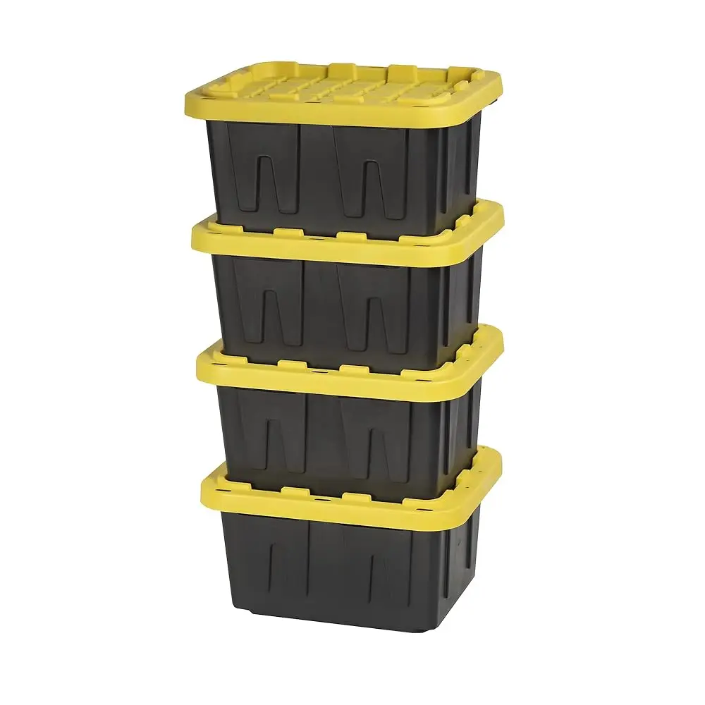 

® 5-Gallon Tough Storage Containers With Lids, Stackable, Extremely Durable, [4-Pack]