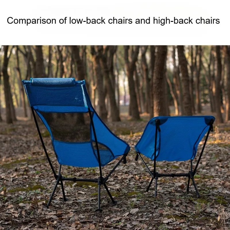 830g Zero L High Back Moon Chair Dyneema XGrip Plaid Fabric 7075 Aluminum Alloy Outdoor Camping Ultralight Folding Chair