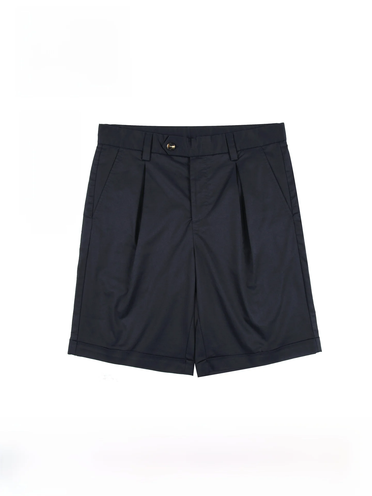 Pantalones Cortos Bermuda Casuales de Pierna Recta para Hombre Raidy Boer, Color Liso, Cintura Media, Estilo Retro, Tejido de...