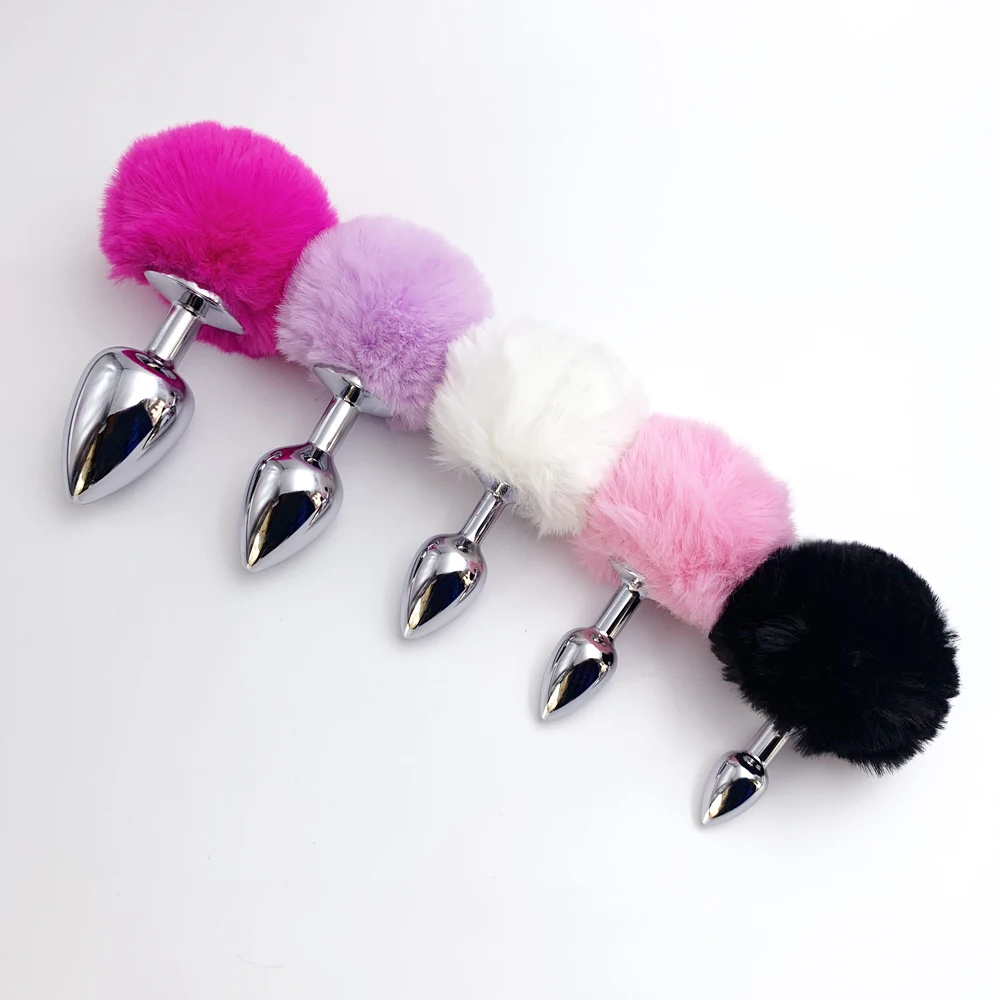 الفولاذ المقاوم للصدأ ذيل أرنب المعادن المكونات بعقب ، لعبة الجنس الشرجي ، النساء البالغات ، الذكور مثير زوجين اللعب ، متعة مثلي الجنس دسار ، 5 أحجام ، 5 ألوان