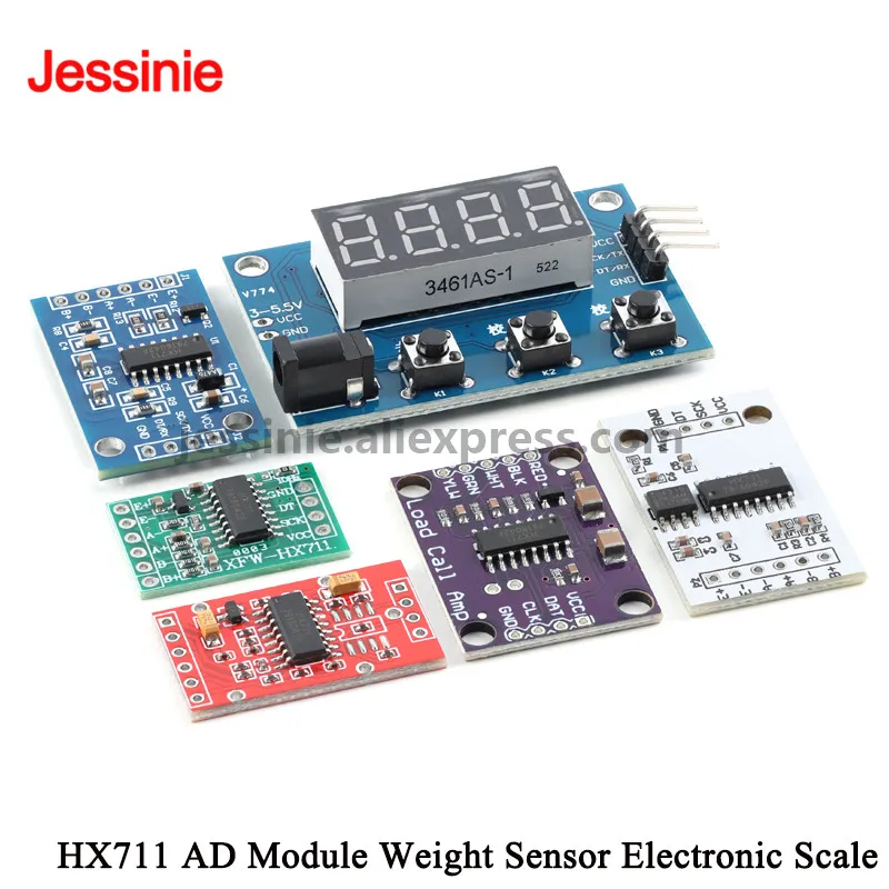 HX711 Load Cell AD Weight Pressure Sensor AD Module with Display 24-bit Weighing Instrument Electronic Scale For Arduino