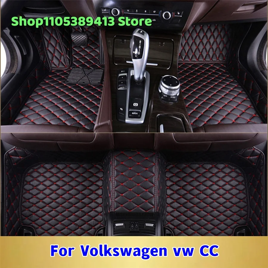 

Auto Mats Carpets Leather Custom Car Floor Mats For Volkswagen vw CC 2012 2013 2014 2015 2016 2017 2018 Car Mat Accessories