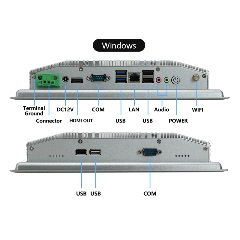 8-12.1 Inch Industrial Touch Screen Panel Pc Window Os Embedded Front Ip65 All In One Industrial Panel Pc