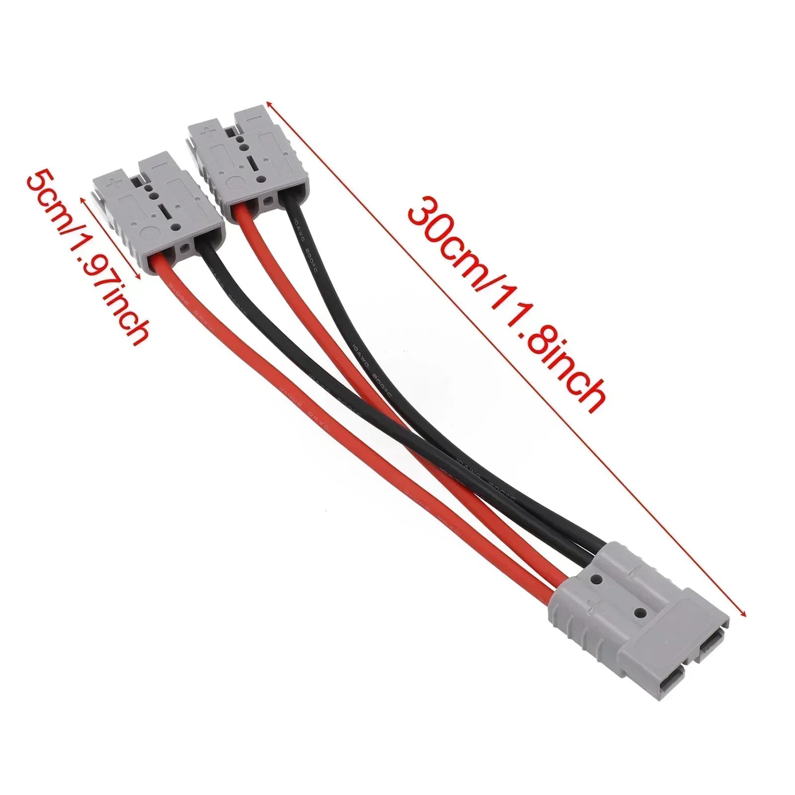 1 szt. 50A 10AWG 25 cm do złącza wtykowego Anderson Podwójny adapter Y z kablem samochodowym 6 mm Akcesoria do połączeń kabli