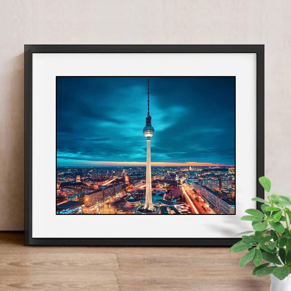 Full Square/Round Drill Mosaic Painting 5D DIY Diamond Painting Landscape Diamond Embroidery Berlin TV Tower Decoration