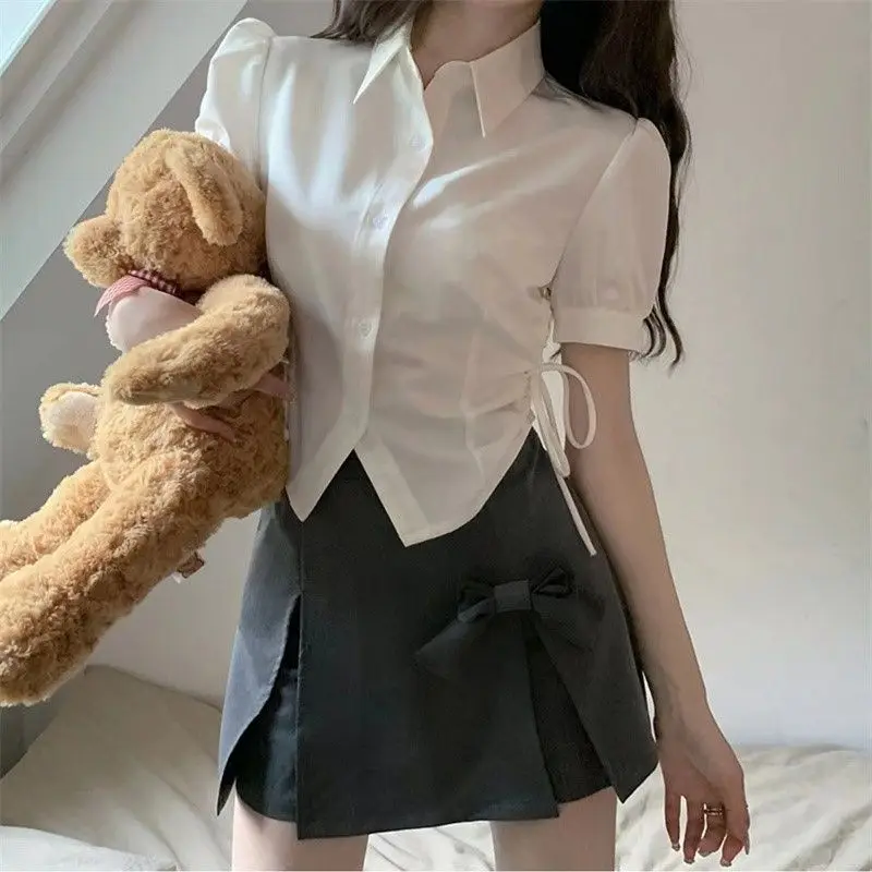 

Shirts Women Organza Petal Cuff Swing Fit Engagement Dinner Fairytale Blouse For Dreamy Women Magical Social Occasions