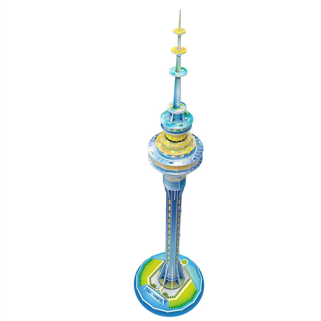 New Zealand Auckland Sky Tower 3D Paper Puzzle Building Model Toy World\'s Great Architecture Build Boy Girl Friend Travel Gift