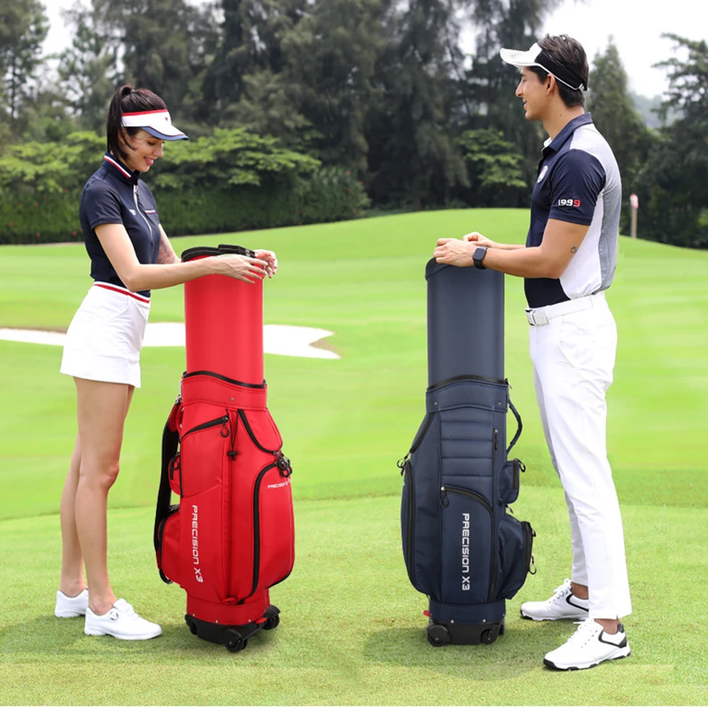 

PGM Four Wheel Golf Bag Men's and Women's Retractable Bag Large Capacity Brakeable Flat Push Golf Airbag QB062