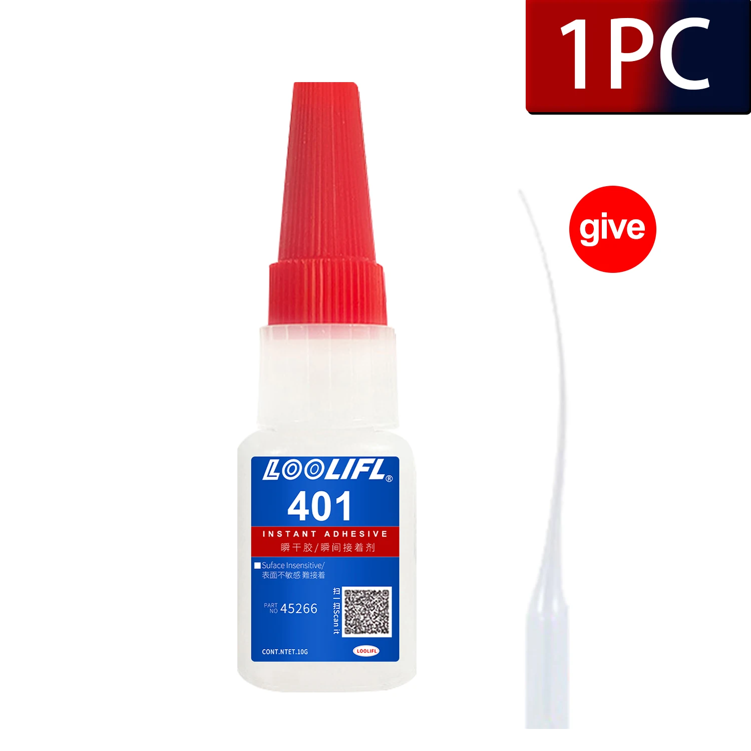 6PCS 401 Superlijm Instant sneldrogende Cyanoacrylaatlijm Leer Rubber Glas Hout Metaal Sterke hechting Vloeibare lijm Tool 10g