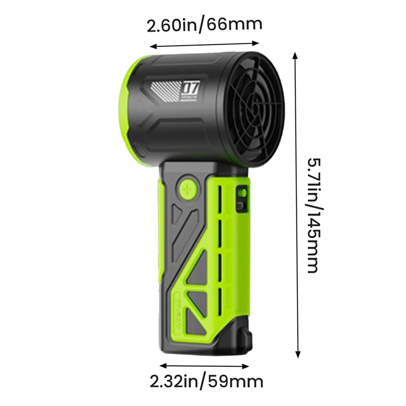 Hand Fan Handheld High-Speed Fan, Turbo Violent Small Wind Cannon, Portable Outdoor Fan With Infinite Speed Control