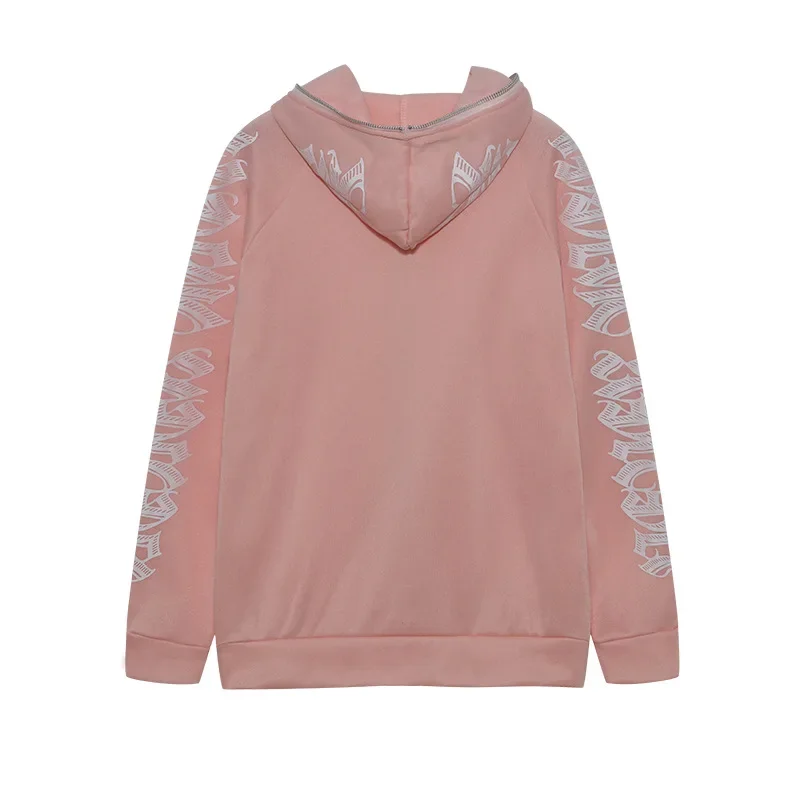 Women Crop Zip Hoodie Y2K Gothic Letter Big Hood Slim Sweatshirt Long Sleeve Cropped Jacket Street Club Daily Casual Outfit