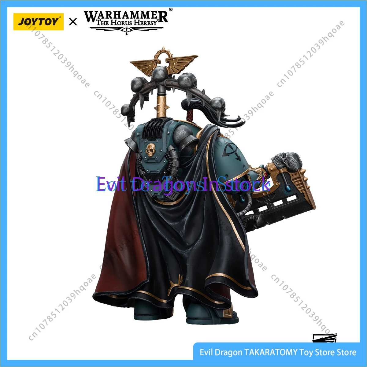 JOYTOY Warhammer 40k 1/18 figuras de acción 12,6 cm Sons of Horus Legion Praetor con Power Axe colección modelo Juguetes