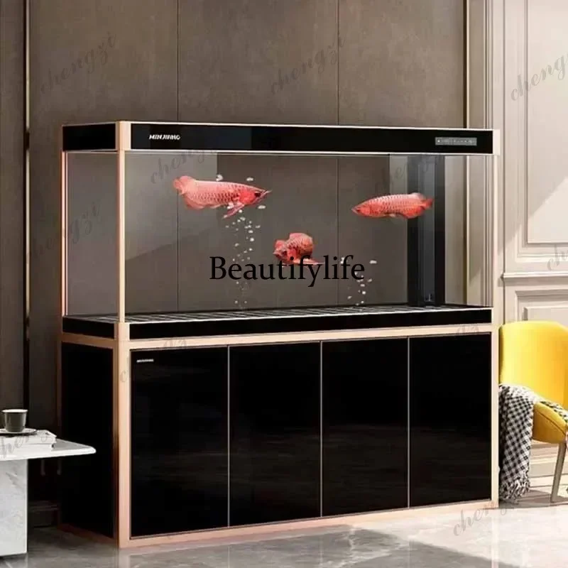 BBB Originality Glass Aquariums Fish Tanks Multifunction Arowana Nordic Aquariums Cabinet Simple Design Pet Products