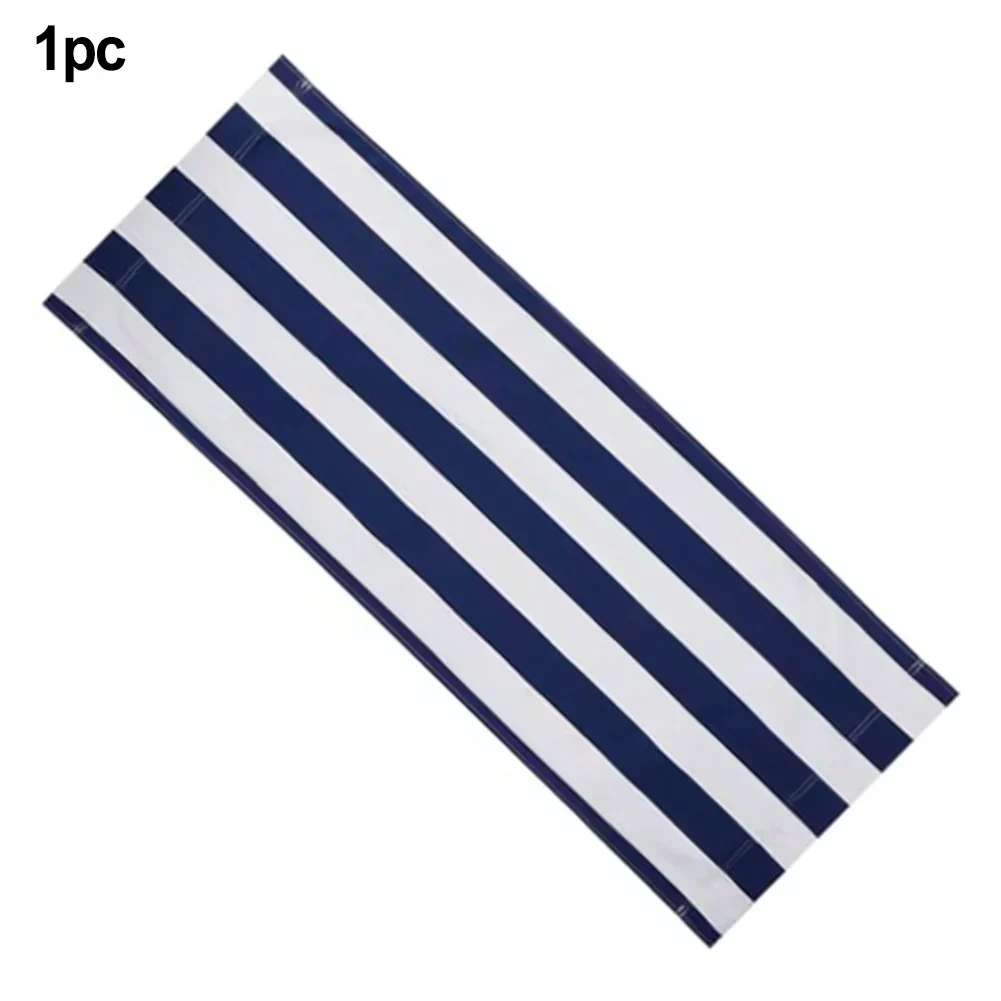 Beach Lounger Replace Cloth Polyester Cloth Fabric 120x44 Cm Blue And White Stripes Folding Chair Cover Parts