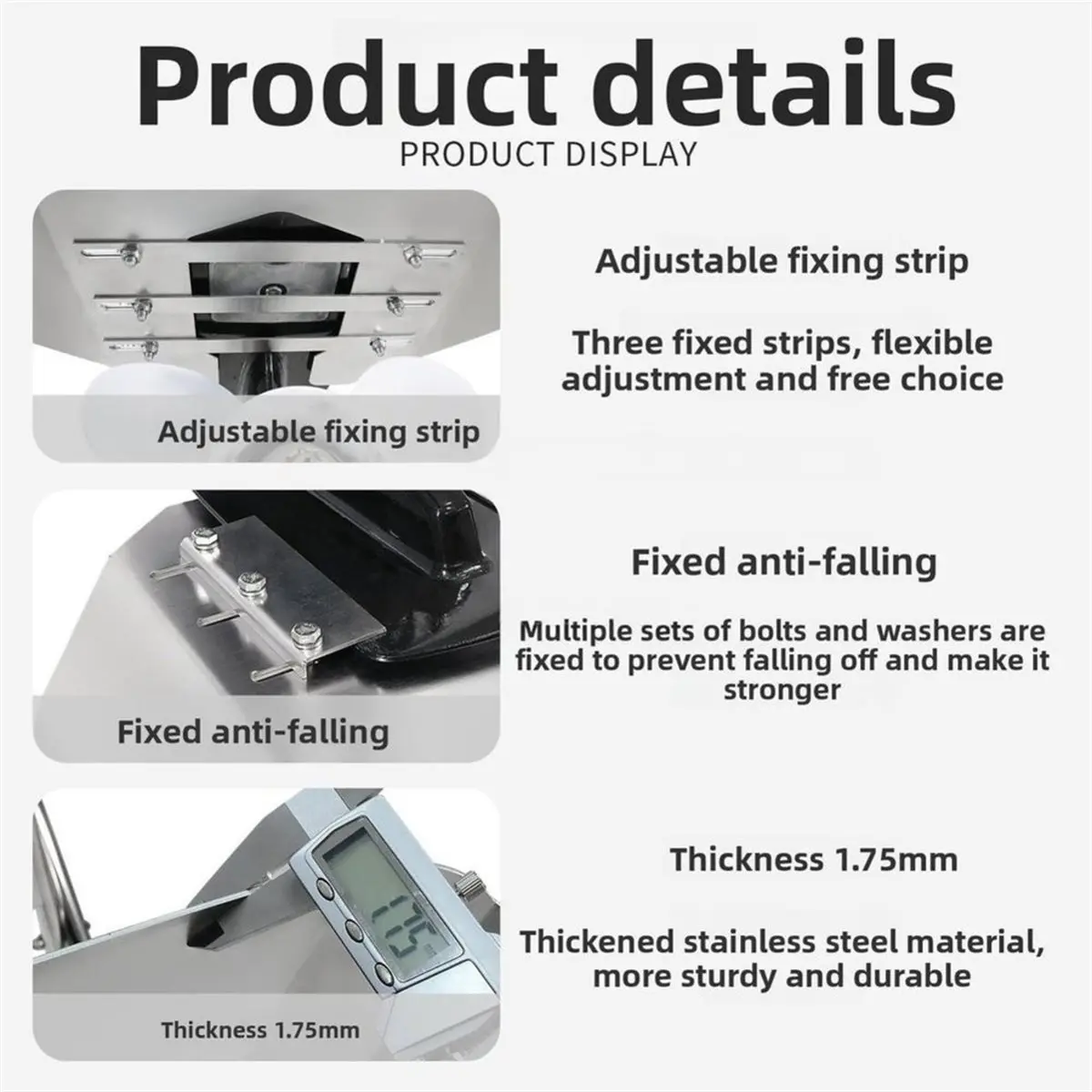1set Universal Stainless Steel Outboard Hydrofoil Stabilizer,Enhance Outboard & Inflatable Boat Performance