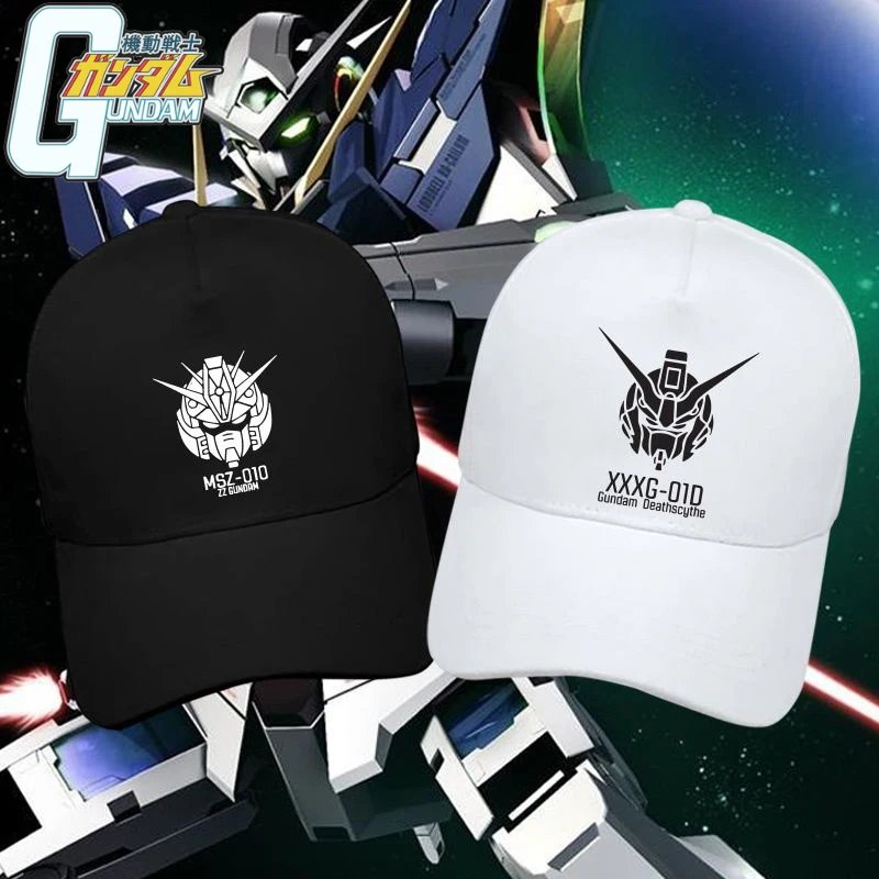 Gundam Anime Baseball Cap Spring Summer Student Casual Peaked Cap for Men Women Adjustable Printed Sun Visor Trucker Hat Gift