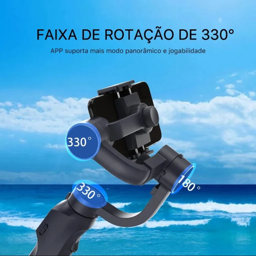 Кронштейн для смартфона, трехосный стабилизатор с защитой от сотрясений, приложение для отслеживания лица, зум на колесах, автоматическое следящее панорамные фотографии