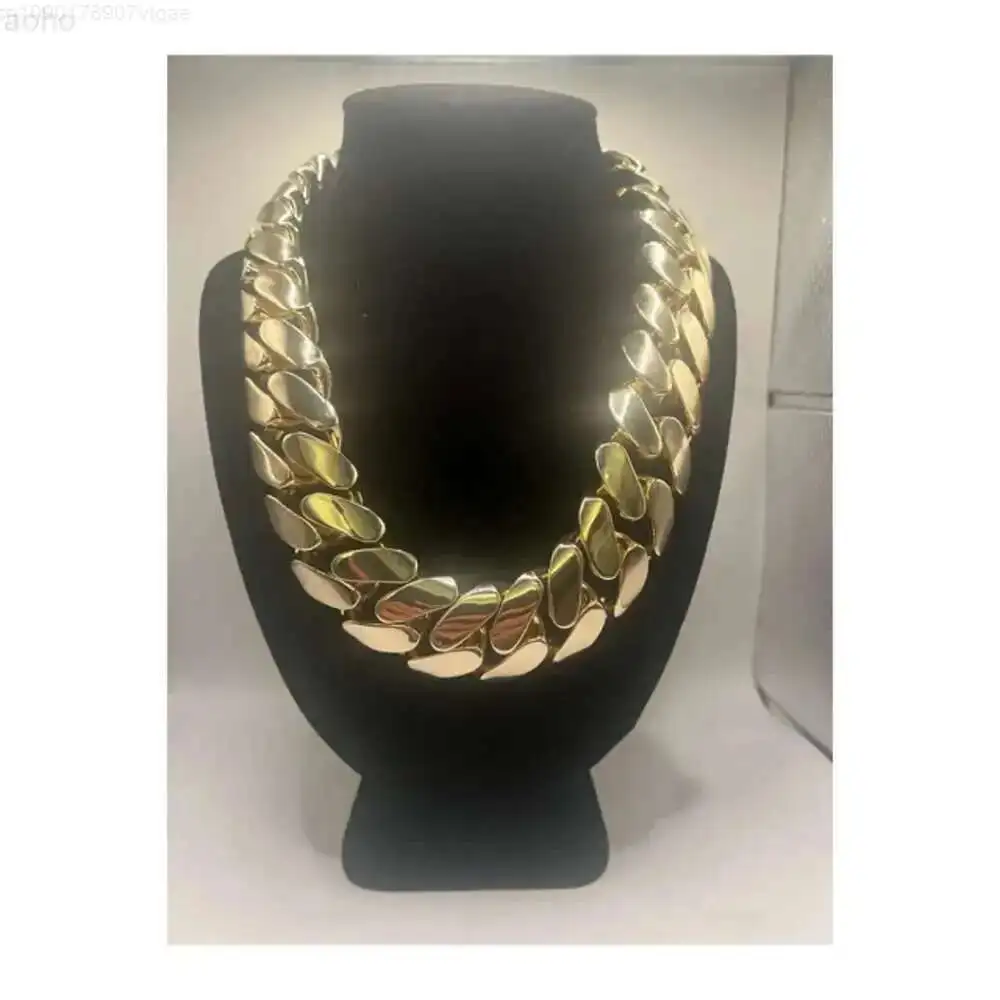

30mm Miami Cuban Link Chain 1 Kg- Heavy Solid Chain for Men Unisex Stainless Steel-gold Plated Fashion Trendy 14k Gold