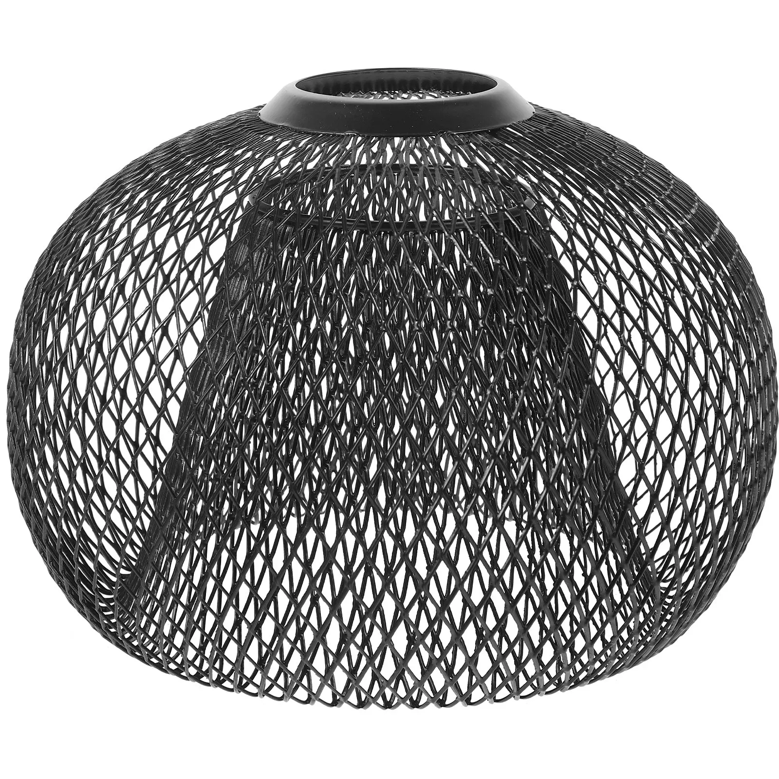 

Iron Mesh Double Layer Lamp Shade Black Metal Cage For Pendant Light Replacement Hanging Decorative Lighting Fixture Cover