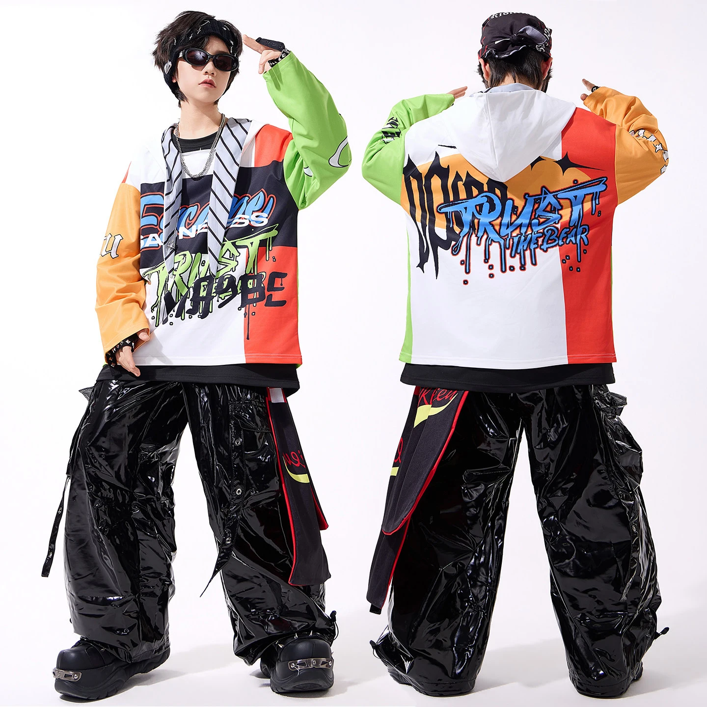 

Одежда для мальчиков в стиле хип-хоп, детские костюмы для бальных танцев, наряды для групповых выступлений в стиле K-pop, костюмы для джазовых танцев для девочек, сценическая одежда SL14803