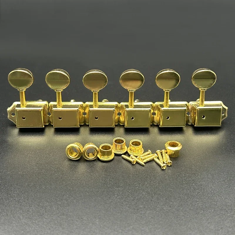 

6Pcs inline Vintage Guitar Tuners Tuning Pegs Keys Machine Heads Set for Electric Guitar Black/Gold/Chrome