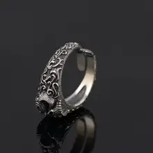 Gothic Punk Skull Ring Silver Resizable #4