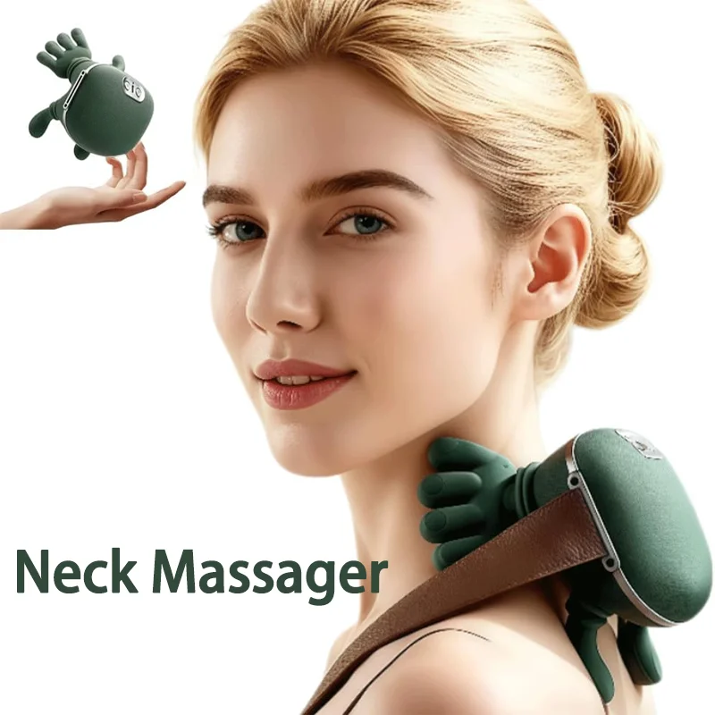 

Deep tissue pain relief massager for neck and shoulder, 4D kneading and simulating human hands, with heated electric massager