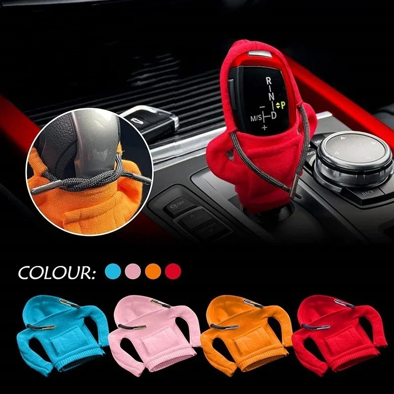 Hoodie Car Gear Shift Cover Fashion Gearshift Hoodie Car Gear Shift Knob Cover Manual Handle Gear Sweatshirt Change Lever Cover