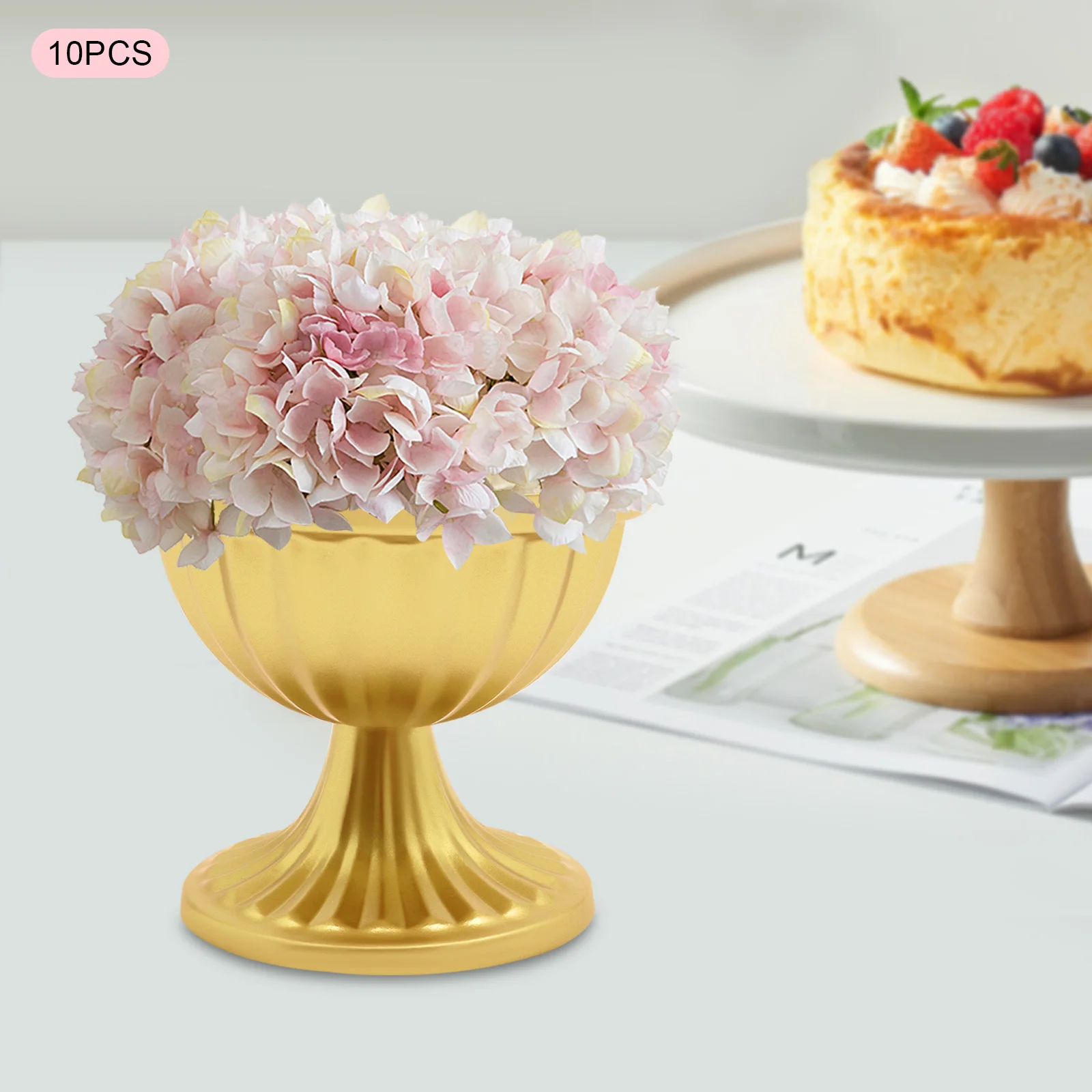 

Gold Flower Arrangement Pots for Centerpiece Table Decorations Metal Vase Decor for Home Wedding Party Christmas