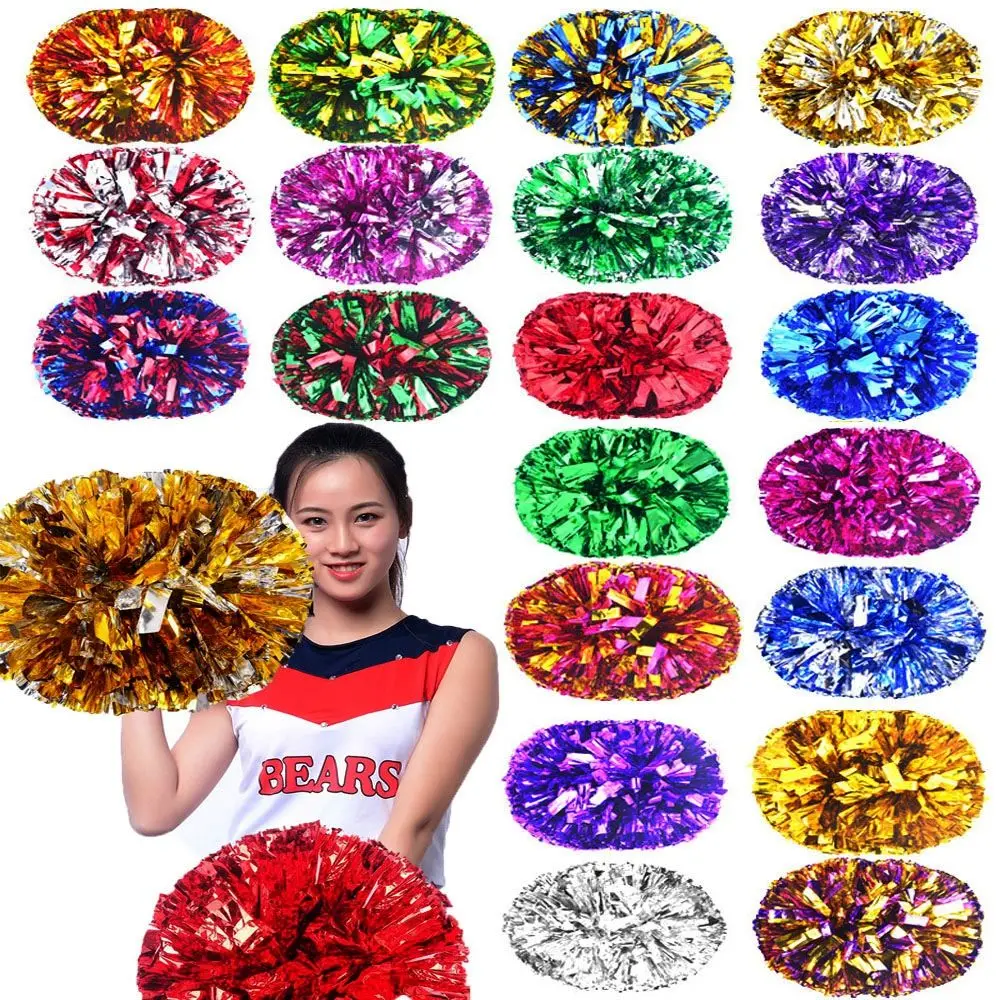 

Competition Flower Double hole handle Club Sport Supplies Cheerleader Pom Poms Cheerleading Cheering Ball Dance Party Decorator
