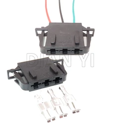 1 Set 3 Way Car Large Current Plastic Housing Connector 1J0972753 AC Assembly Auto Blower Resistance Wire Socket For VW Audi