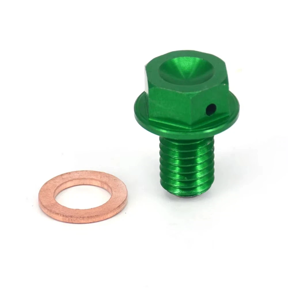 Magnetic Oil Drain Plug Bolt For KAWASAKI KX65 KX85 KX100 KX125 KX250 KX500 KX250F KX450F KLX250 KLX300R Motorcycle Parts CNC