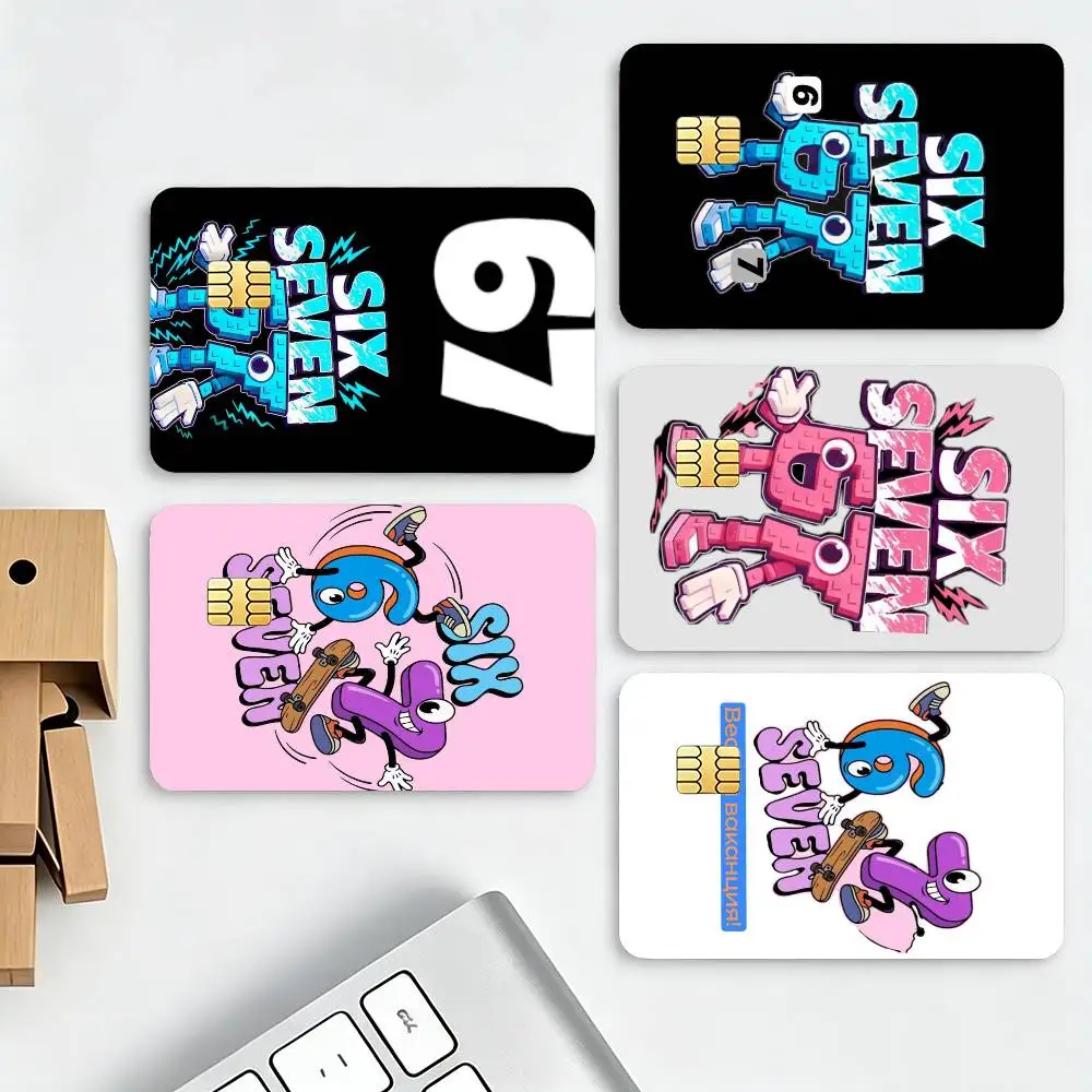 Fashion S-SIX S-SEVEN 67 HD Waterproof Credit Card Stickers Silicone Decals For Chip Game Cards Gift