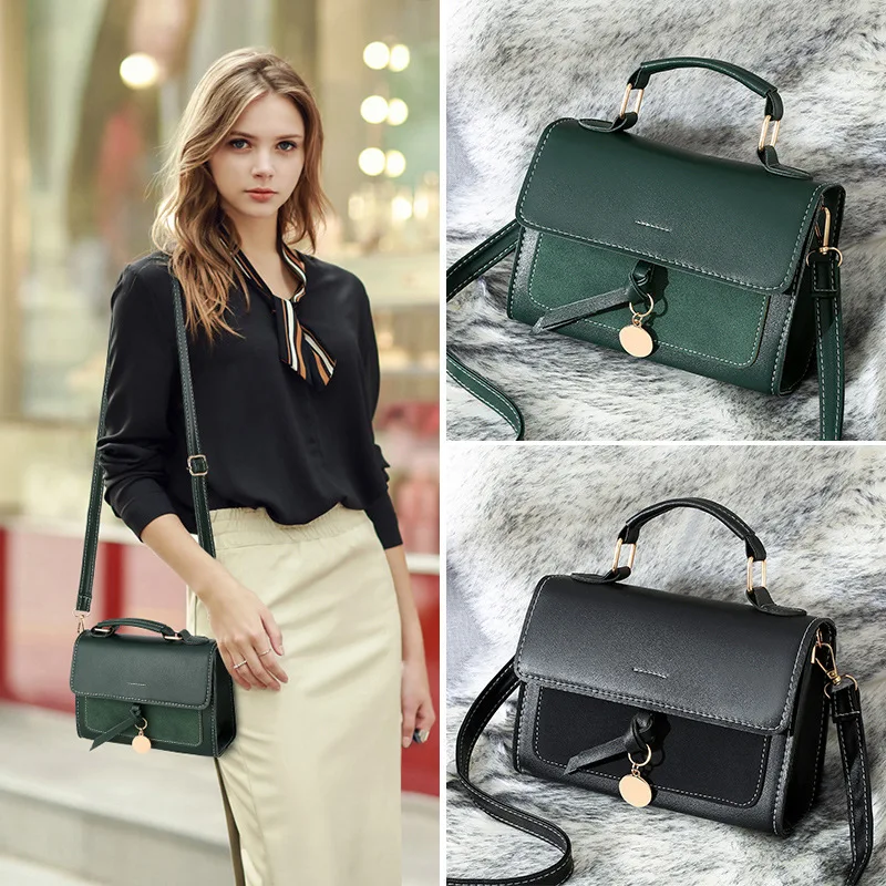 Fashion Shoulder Bag for Women PU Leather Crossbody Bag Handbag Vintage Large Capacity Small Square Bag Lady Tote Bags Purse