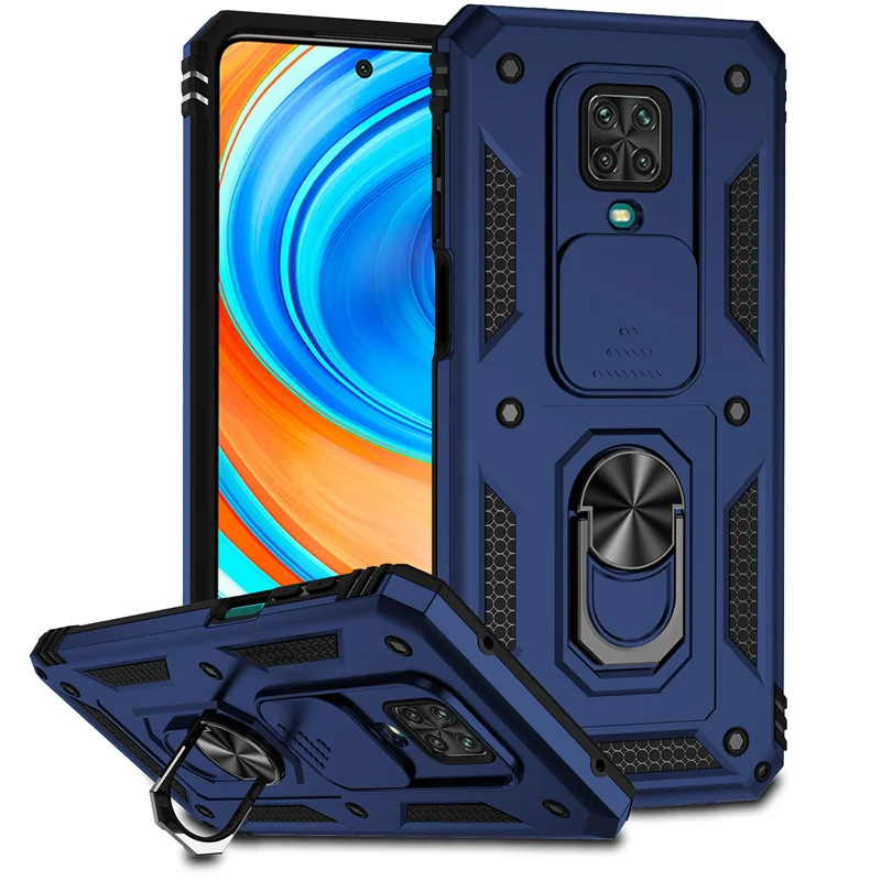 Custodia per armatura di grado militare per obiettivo della fotocamera per Xiaomi Redmi Note 9 Pro Max Note9 9S 9 S Supporto per telefono Anello di