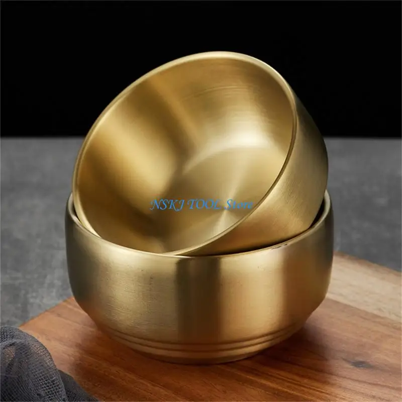 

L8RC Heatproof Stainless Steel Rice Bowl with Lid Double Walled Soup Dish Tray For Office Home Dining Essential Kitchenwares