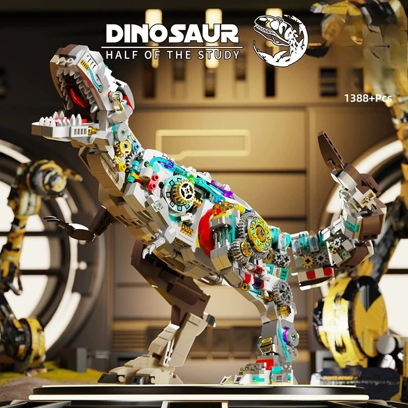 

Полумеханический строительный блок Тираннозавр Рекс для мальчиков и детей, собранная модель, игрушка в подарок