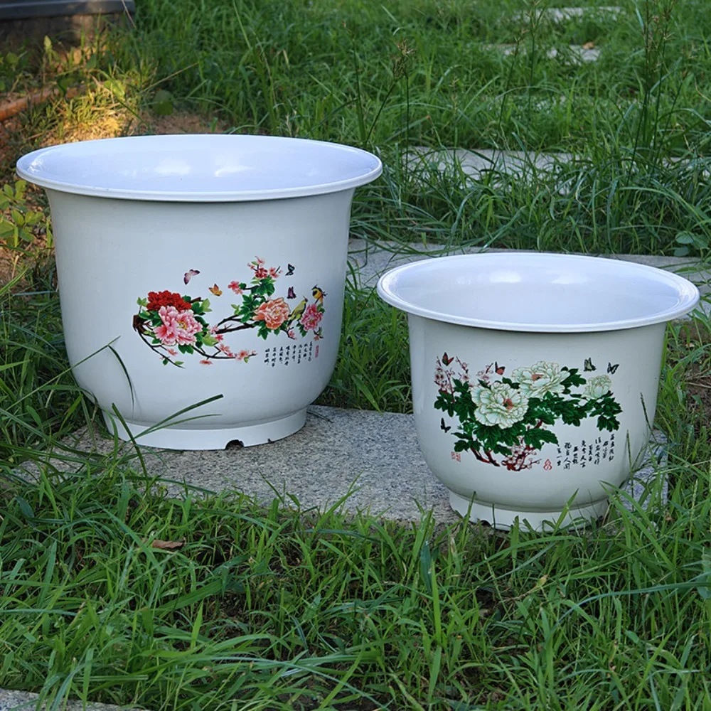 Novo vaso de flores engrossado resina respirável vaso peônia magnólia vasos decorativos